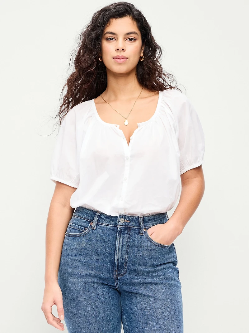 Airy Button-Down Top