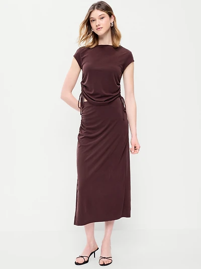 Ruched Midi Skirt