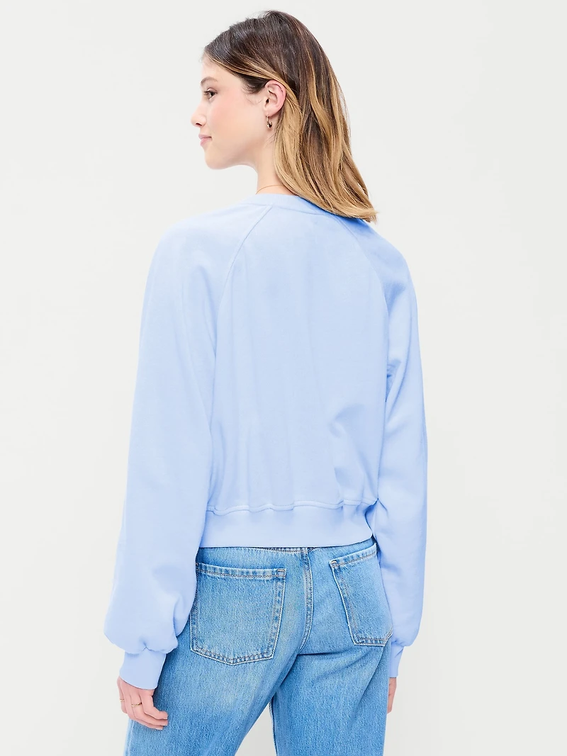 SoComfy Oversized Button-Front Sweatshirt