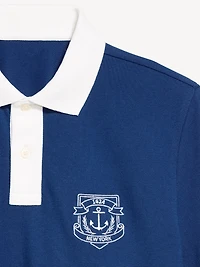 Classic Fit Pique Graphic Polo
