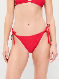 Eyelet String Bikini Swim Bottoms