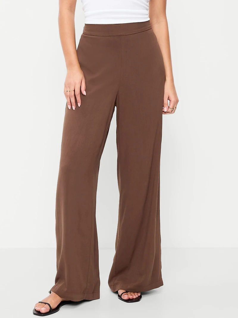 High-Waisted Playa Wide-Leg Pants