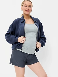 Maternity Rollover-Waist PowerSoft Shorts - 5-inch inseam