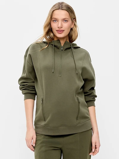 Maternity Dynamic Fleece Half-Zip Hoodie