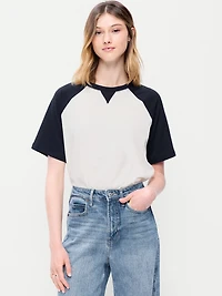 Vintage Crew-Neck Raglan T-Shirt