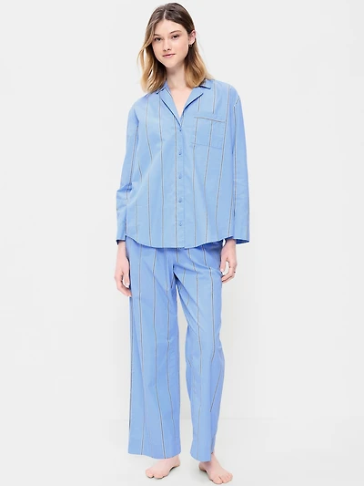Poplin Pajama Pant Set