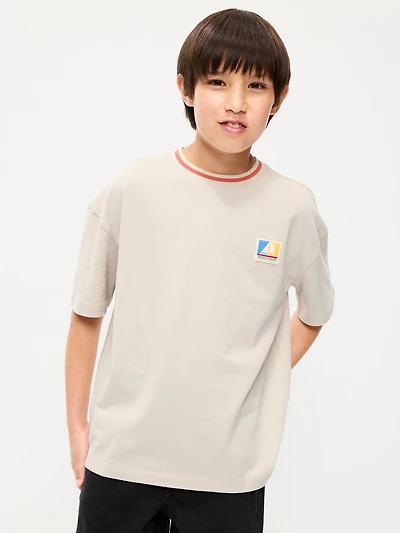 Oversized Short-Sleeve Graphic T-Shirt for Boys