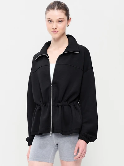 Bounce Fleece Full-Zip Cinched Sweatshirt