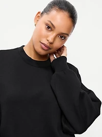 Bounce Fleece Crew-Neck Cropped Top