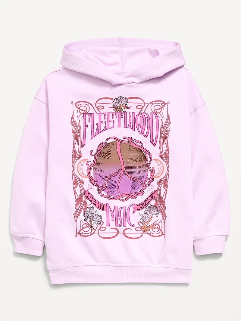 Fleetwood Mac™ Oversized Graphic Tunic Hoodie for Girls