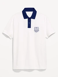 Classic Fit Pique Graphic Polo