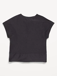 CloudMotion Short-Sleeve Front-Knot 2-Pack T-Shirt for Girls