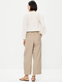 High-Waisted Utility Ankle Pants