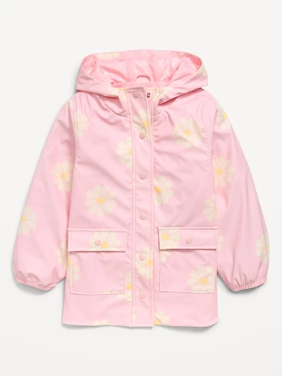 Oversized Water-Resistant Hooded Jacket for Girls