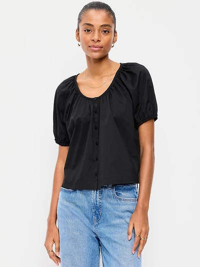 Airy Button-Down Top