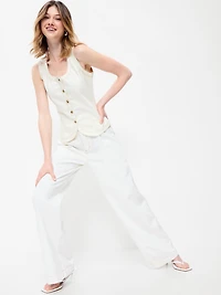 Sleeveless Longline Denim Vest