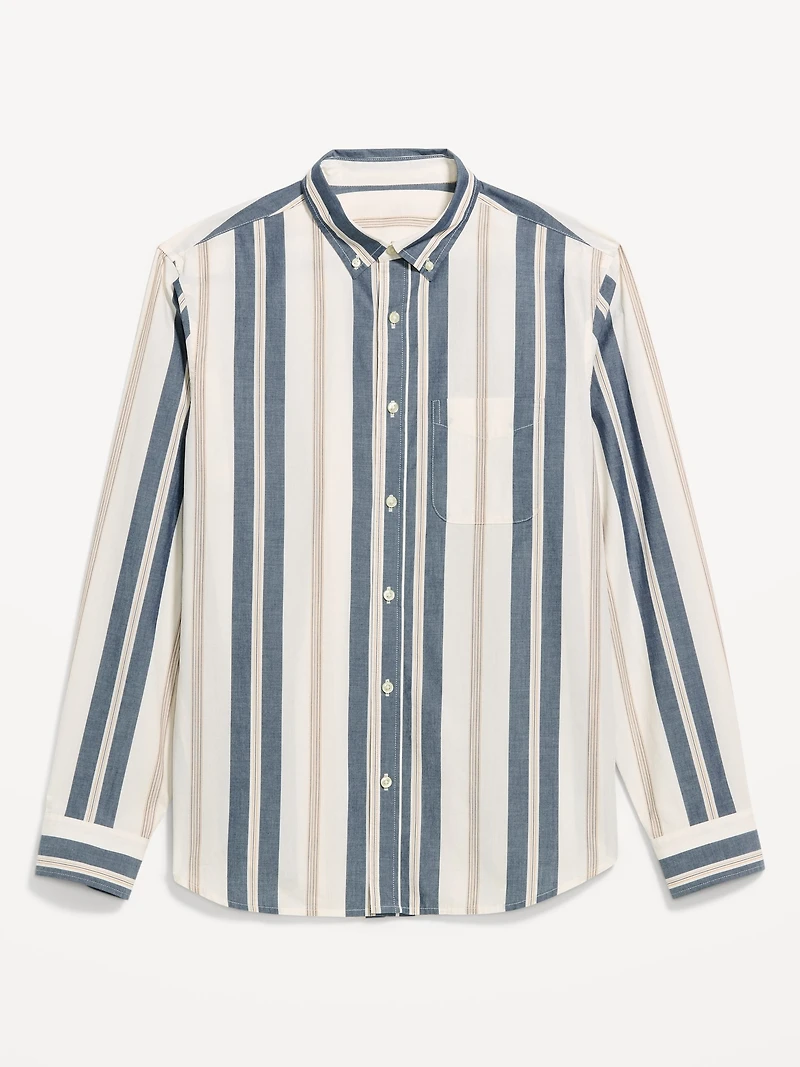 Classic Fit Everyday Striped Poplin Shirt