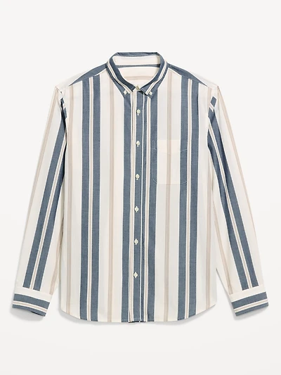 Classic Fit Everyday Striped Poplin Shirt