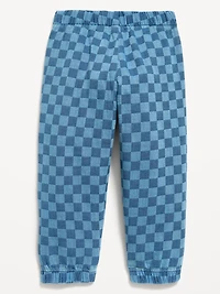 Pull-On Chambray Jogger Pants for Toddler Girls