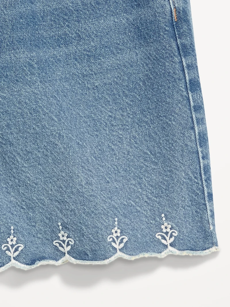 High-Waisted Baggy Jean Shorts -- 5-inch inseam