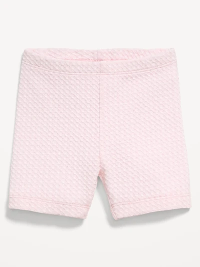 Textured Biker Shorts for Toddler Girls