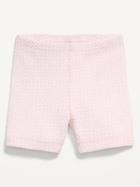 Textured Biker Shorts for Toddler Girls