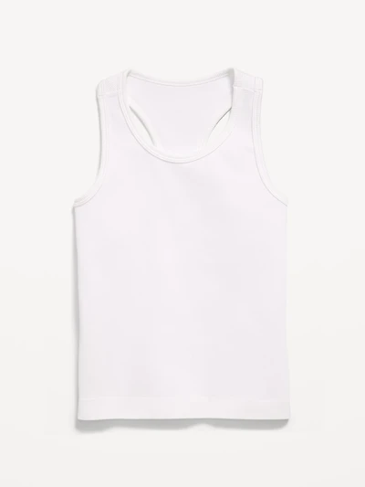 Fitted Seamless Ribbed Racerback Performance Top for Girls