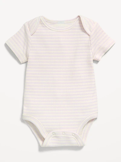 Short-Sleeve Ribbed Bodysuit for Baby