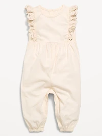 Sleeveless Ruffle-Trim One-Piece for Baby
