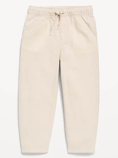 Linen-Blend Barrel Leg Pants for Toddler Boys