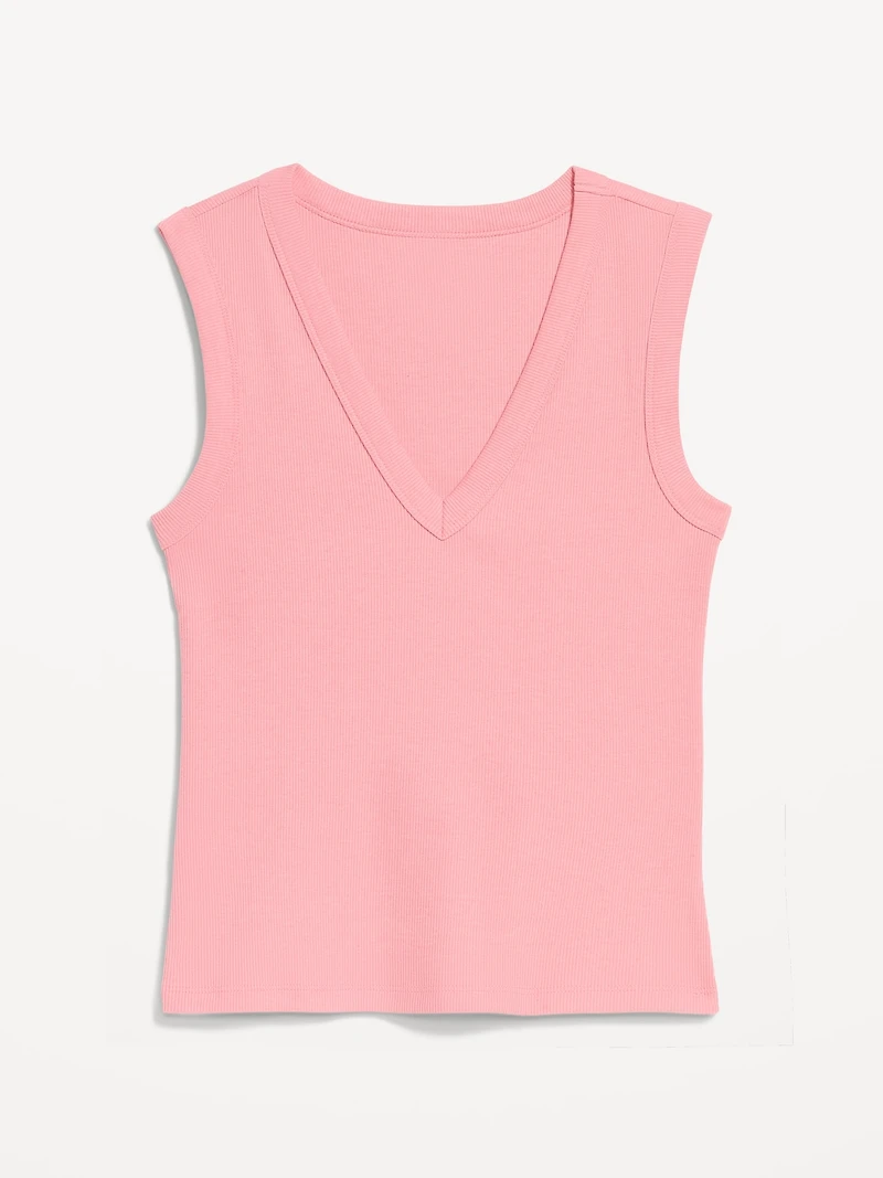 Snug Crop V-Neck Tank Top