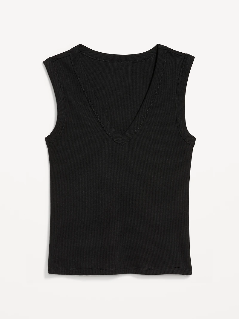 Snug Crop V-Neck Tank Top