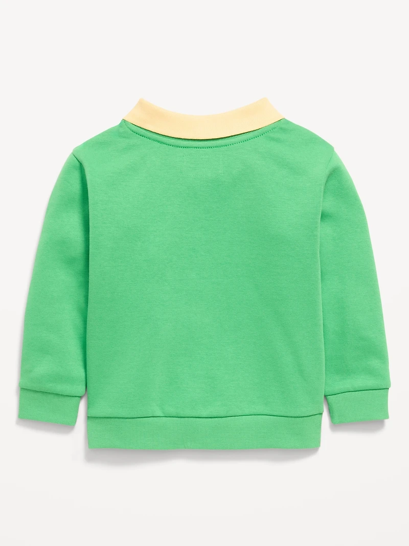 Oversized Collared Birthday Sweatshirt for Toddler Boys