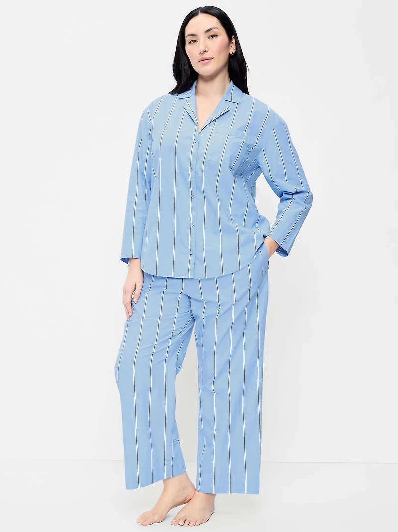 Poplin Pajama Pant Set