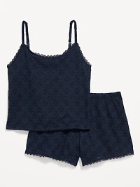 Jaquard Lace Sleep Short Set