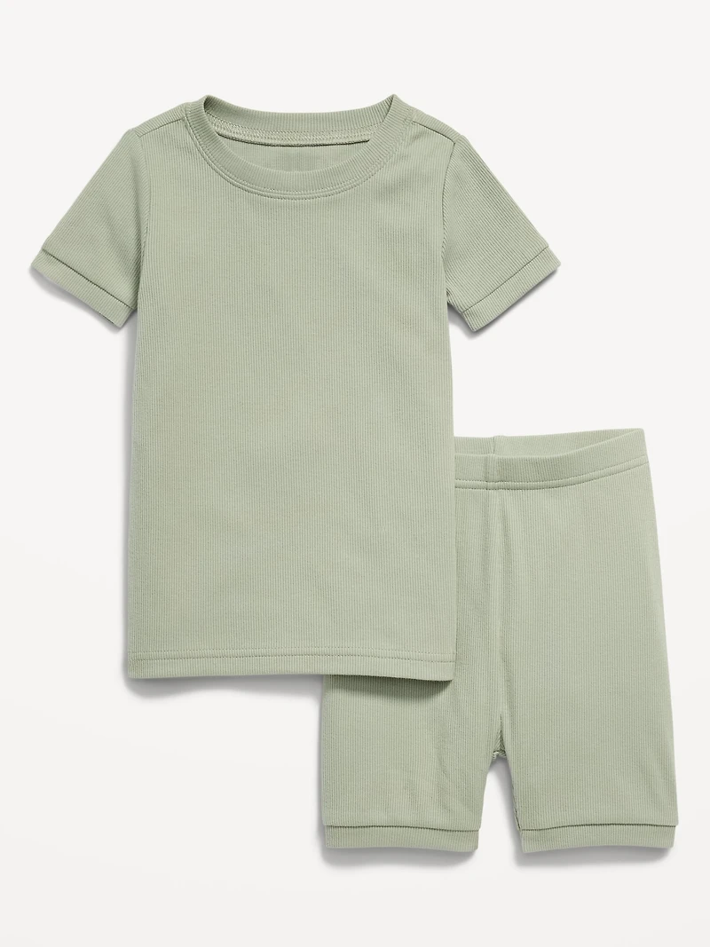 Ribbed Snug-Fit Pajama Set for Toddler & Baby