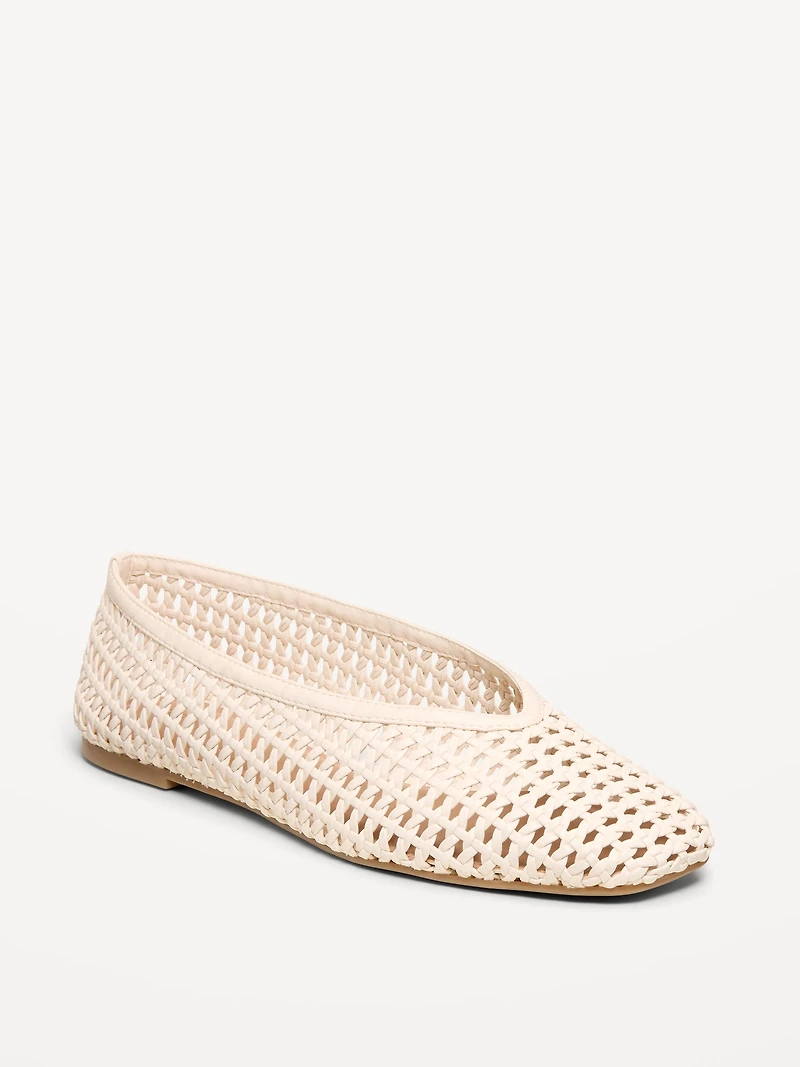 Lattice Ballet Flats