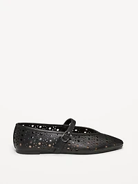 Perforated Mary Jane Ballet Flats for Women