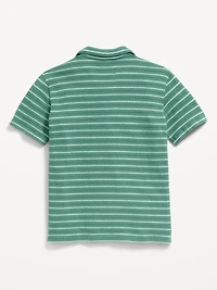 Oversized Short-Sleeve Sweater-Knit Shirt for Boys