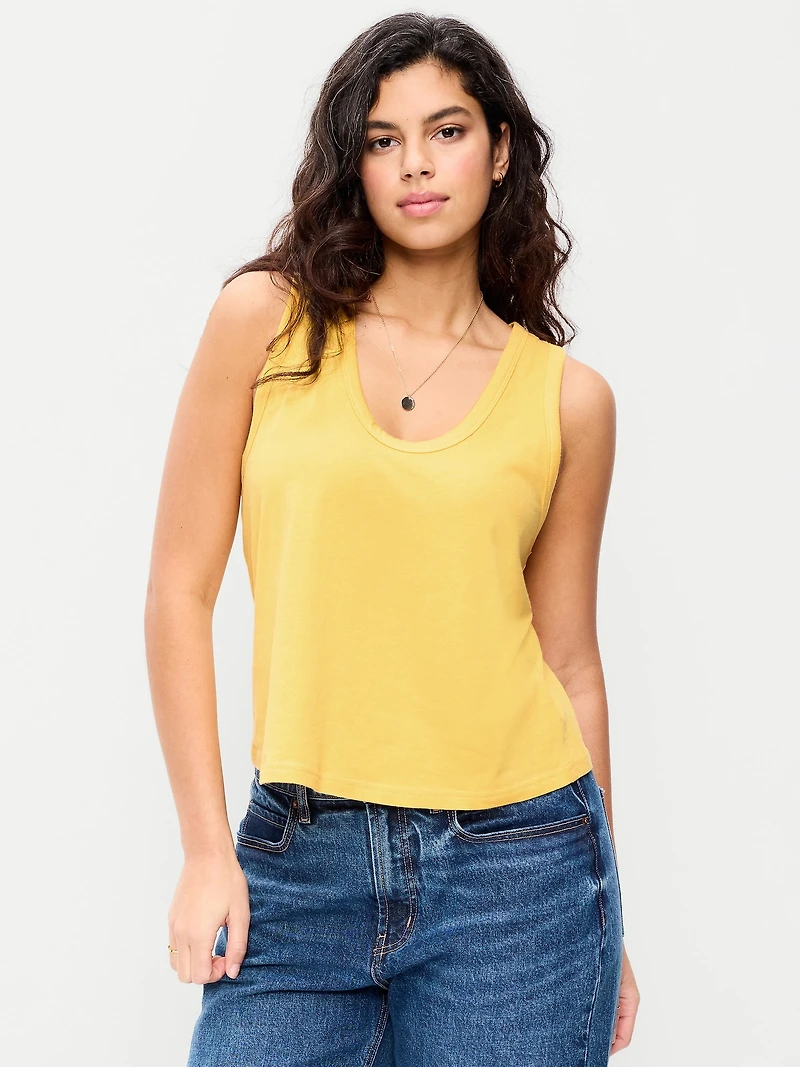 Relaxed Scoop-Neck Tank Top