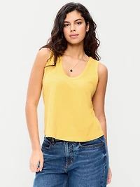 Relaxed Scoop-Neck Tank Top