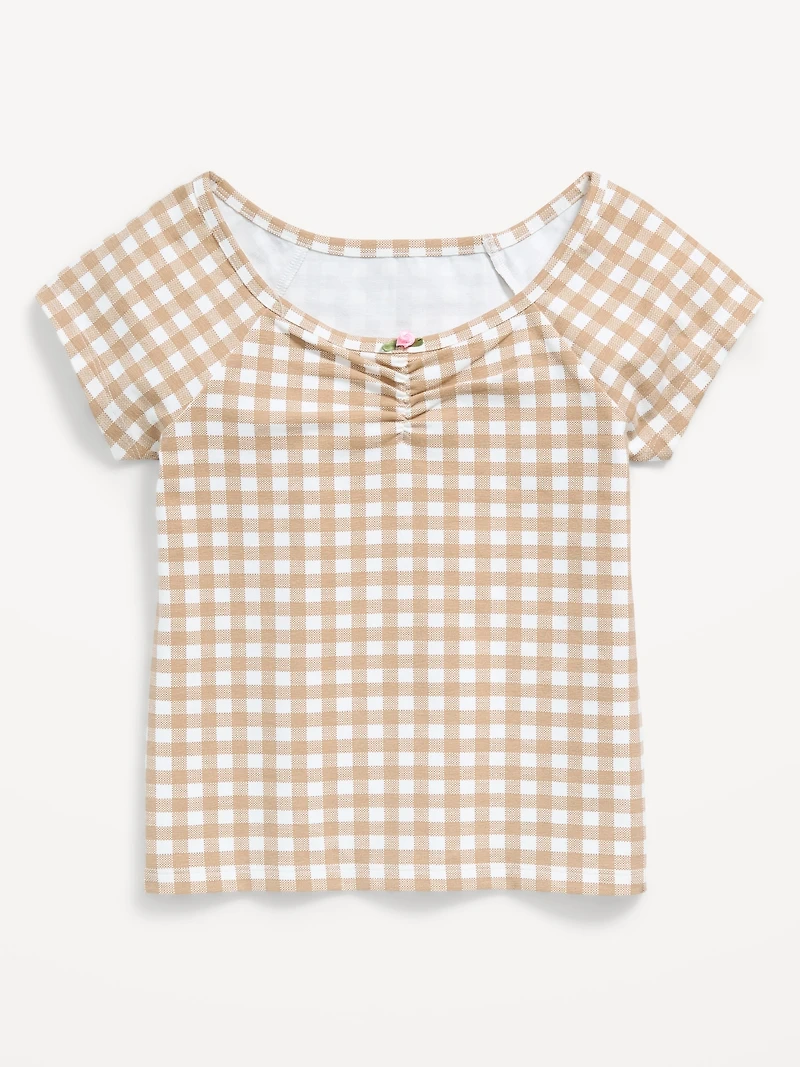 Fitted Off-Shoulder Top for Girls