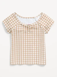 Fitted Off-Shoulder Top for Girls