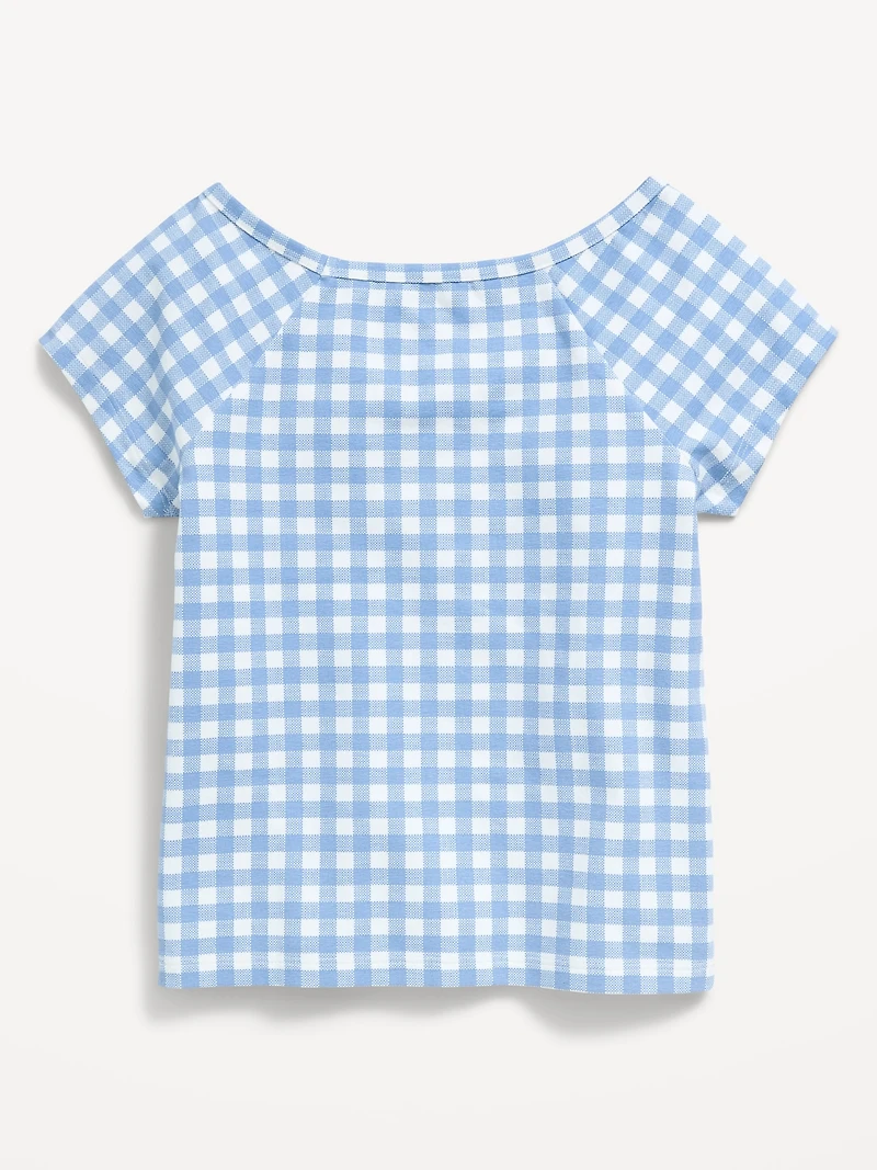 Fitted Off-Shoulder Top for Girls