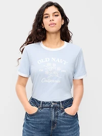 EveryWear Crew-Neck Logo-Graphic Ringer T-Shirt