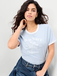 EveryWear Crew-Neck Logo-Graphic Ringer T-Shirt