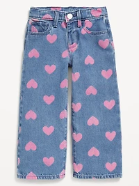 Baggy Embroidered Wide-Leg Jeans for Toddler Girls