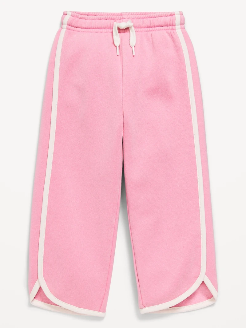 Dolphin-Hem Cropped Sweatpants for Toddler Girls