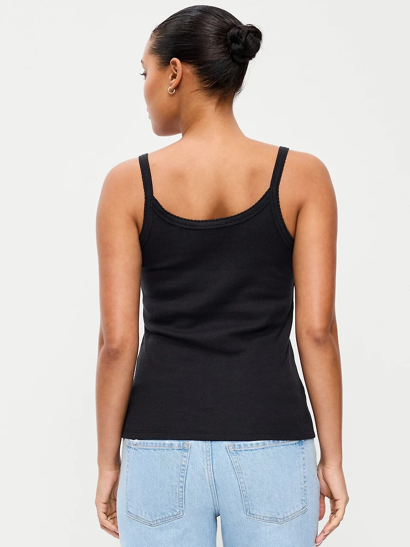 Rib-Knit Cami Tank Top