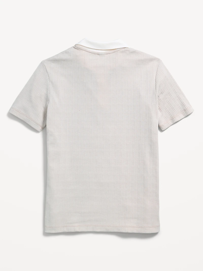 Short-Sleeve Quarter-Zip Polo Shirt for Boys